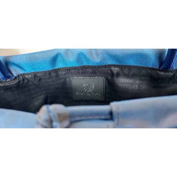 Swavarski Metallic Handle Bag With Signature Reinstone Swan - Picture 5 of 8